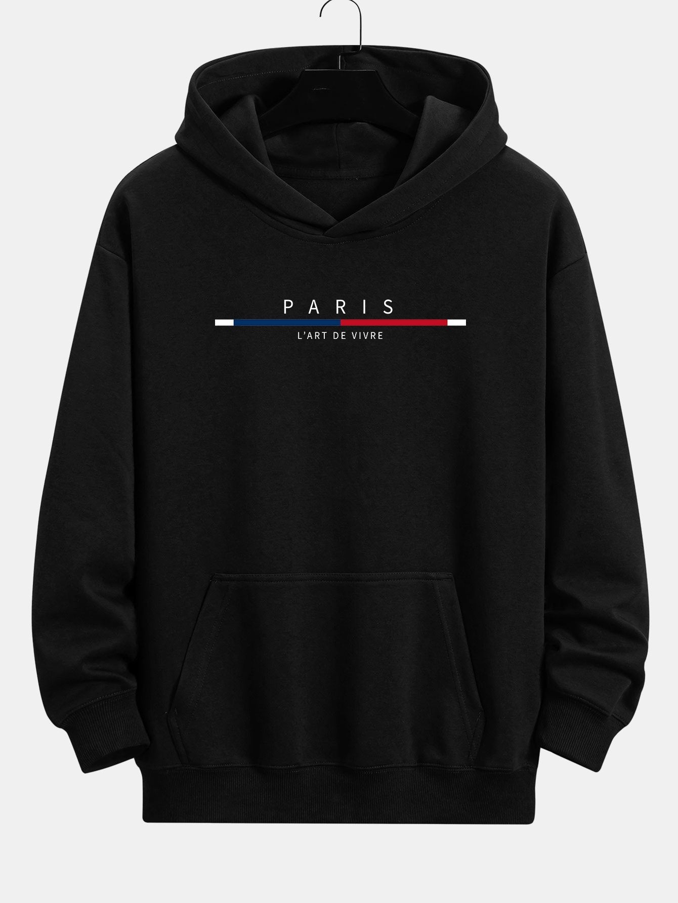 Prince | Paris Stripe Print Relax Fit Hoodie