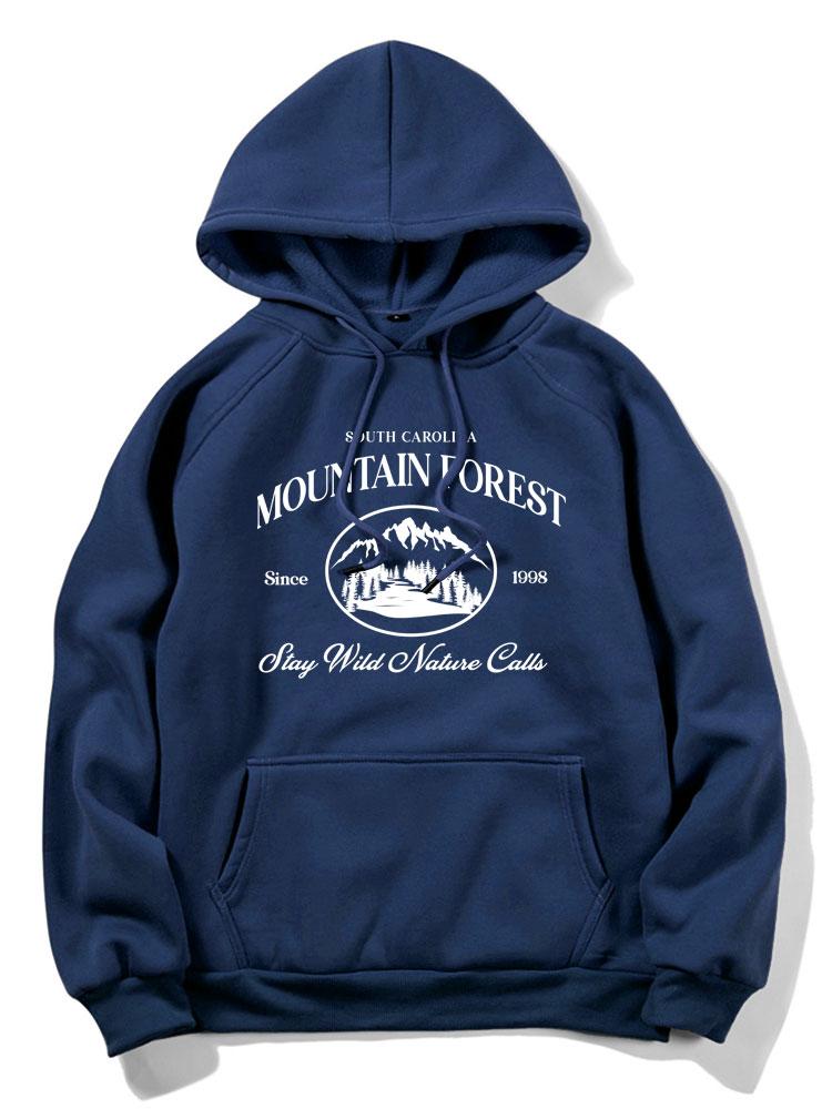 Lane | Mountain Slogan Print Hoodie