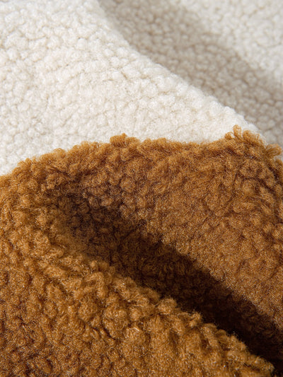 Juan | Color Block Teddy Fleece Coat