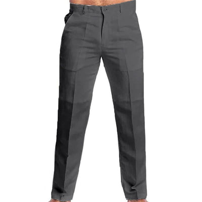 Men's Casal Solid Color Linen Blend Loose Casal Pants