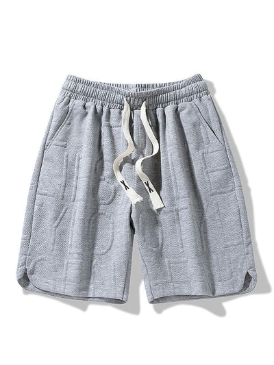Avelino® | Letter Jacquard Warm Up Shorts