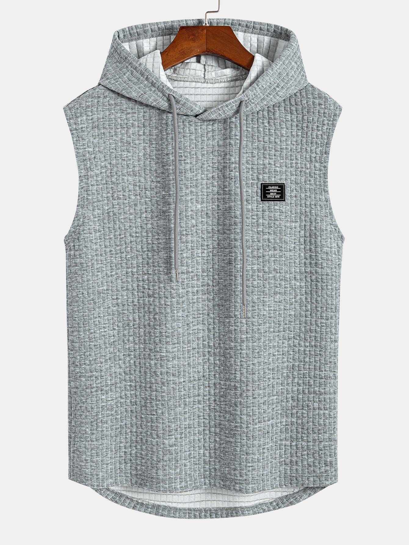 Dennis® | Sleeveless Waffle Hooded Vest