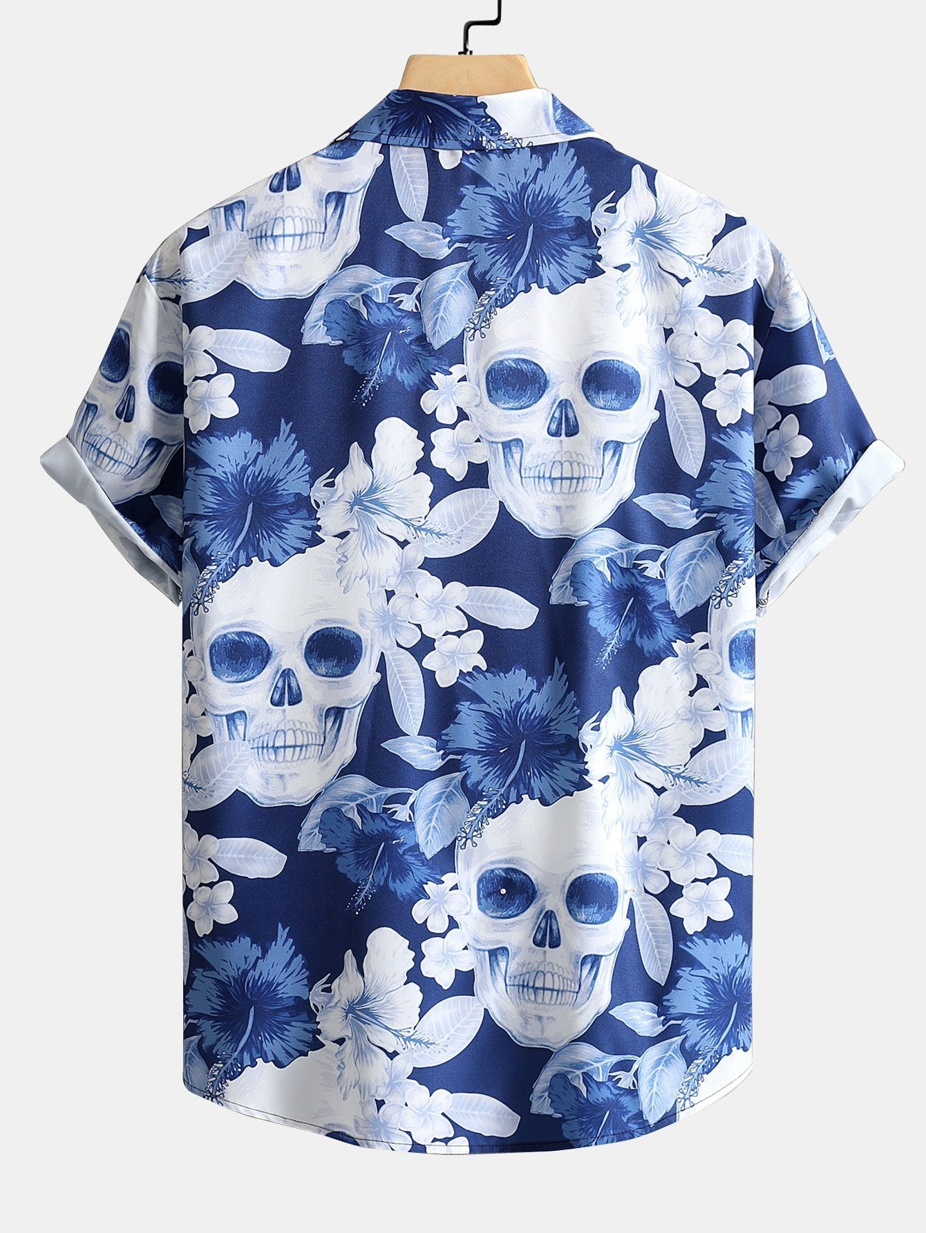 Armen® | Floral Skull Print Button Up Shirt