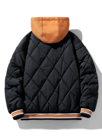 Marco | Quilted Hooded Baseball Jacket