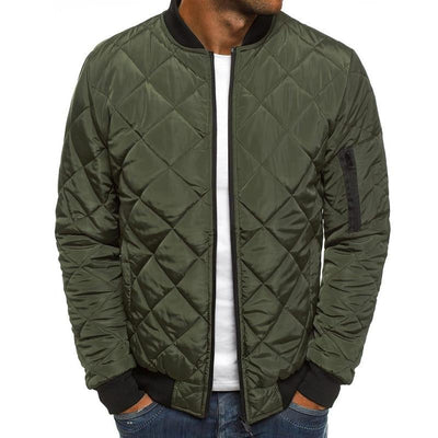 Bertus® | Men's Padded Stand Collar Solid Color Thermal Padded Jacket 17181514X