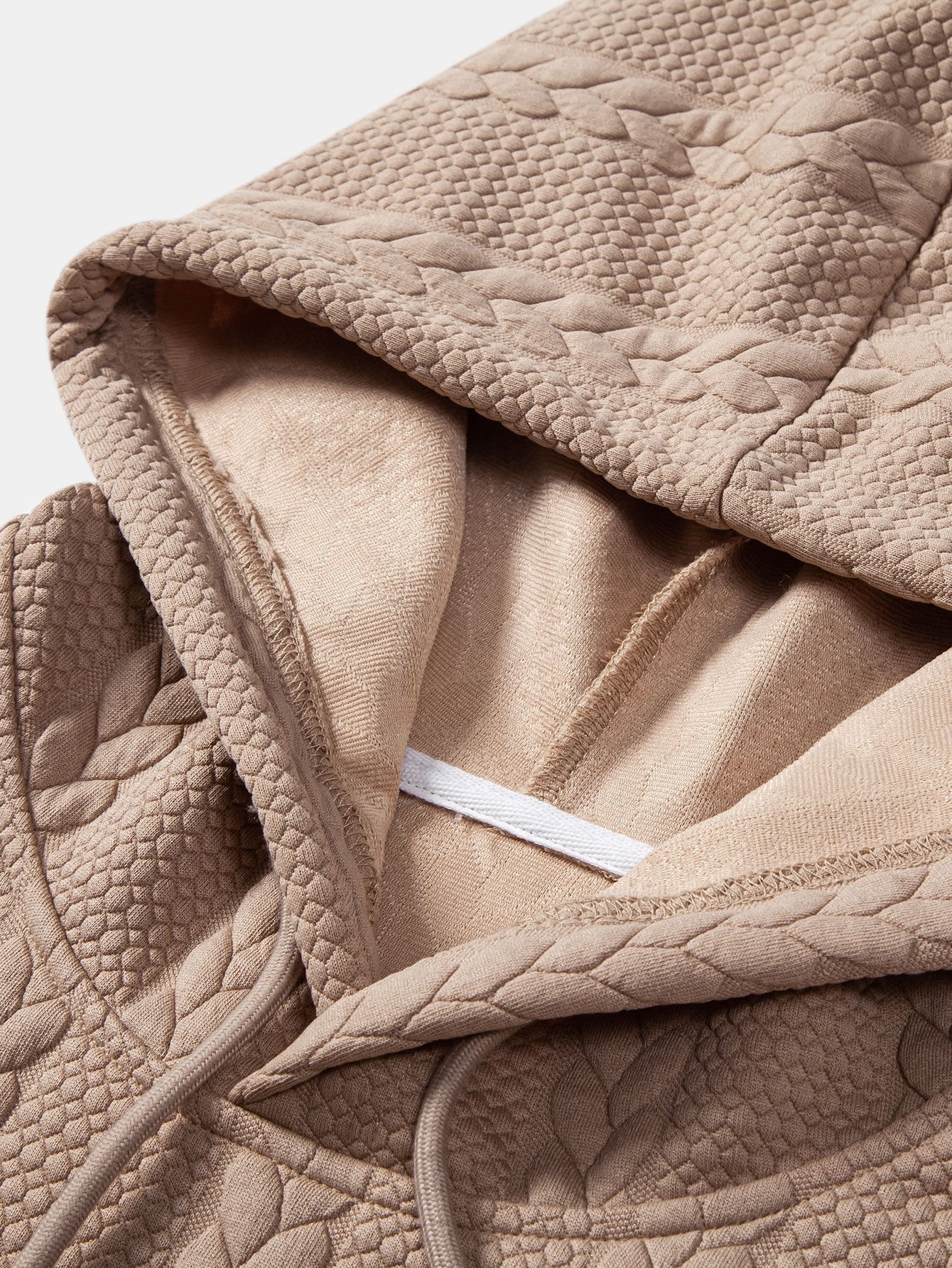 Bruce | Relax Fit Wheat Jacquard Hoodie