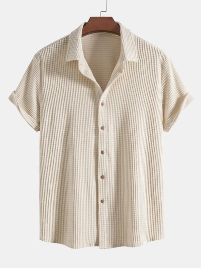 Adalhard® | Waffle Button Up Shirt & Shorts