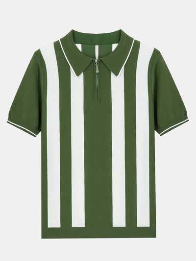 Damián® | Striped Zip Sweater Polo