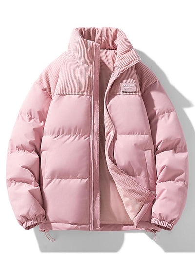 Alonso | Corduroy Panel Puffer Coat