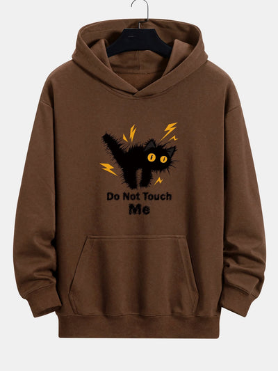 Guillermo® | Angry Cat Print Relax Fit Hoodie