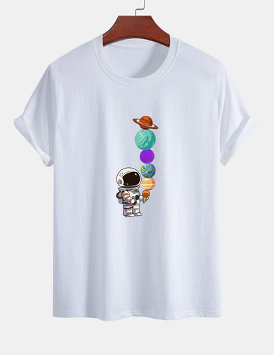 Armando® | Planet Astronaut Print Cotton T-Shirt