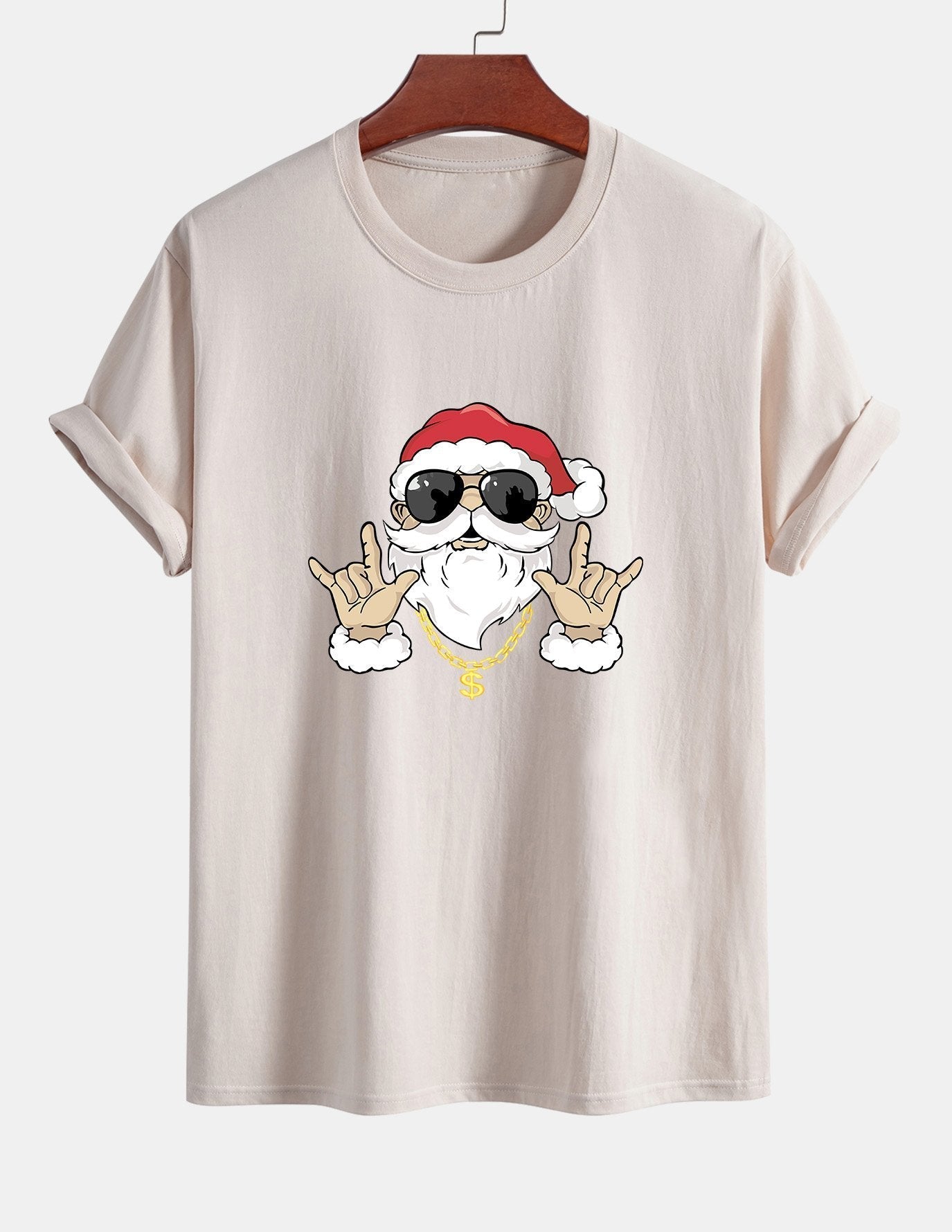 Albano® | Hip Hop Santa Print Cotton T-Shirt