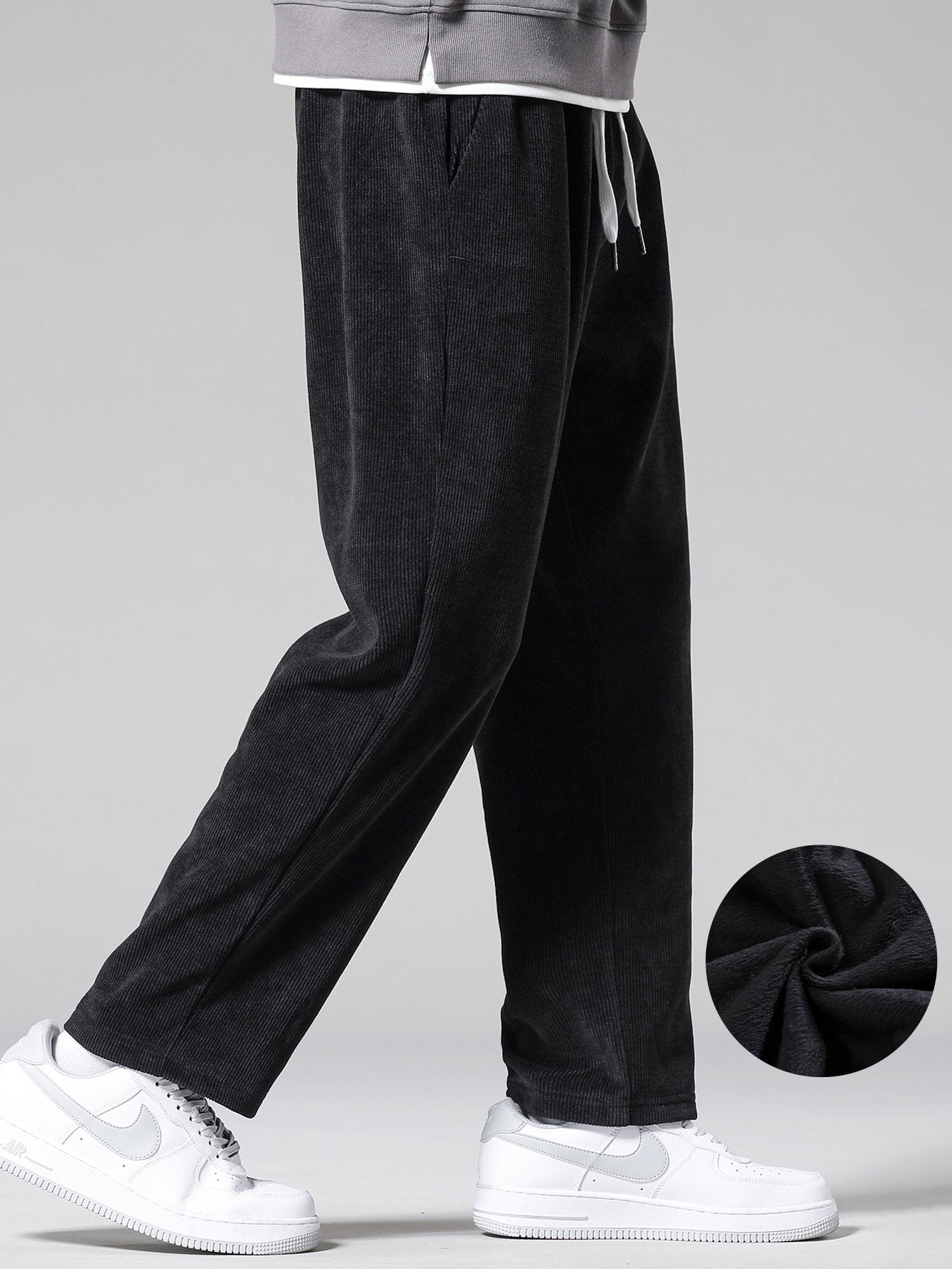 Gabino® | Polar Fleece Lined Straight Leg Corduroy Pants