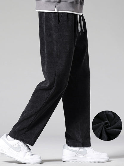 Gabino® | Polar Fleece Lined Straight Leg Corduroy Pants