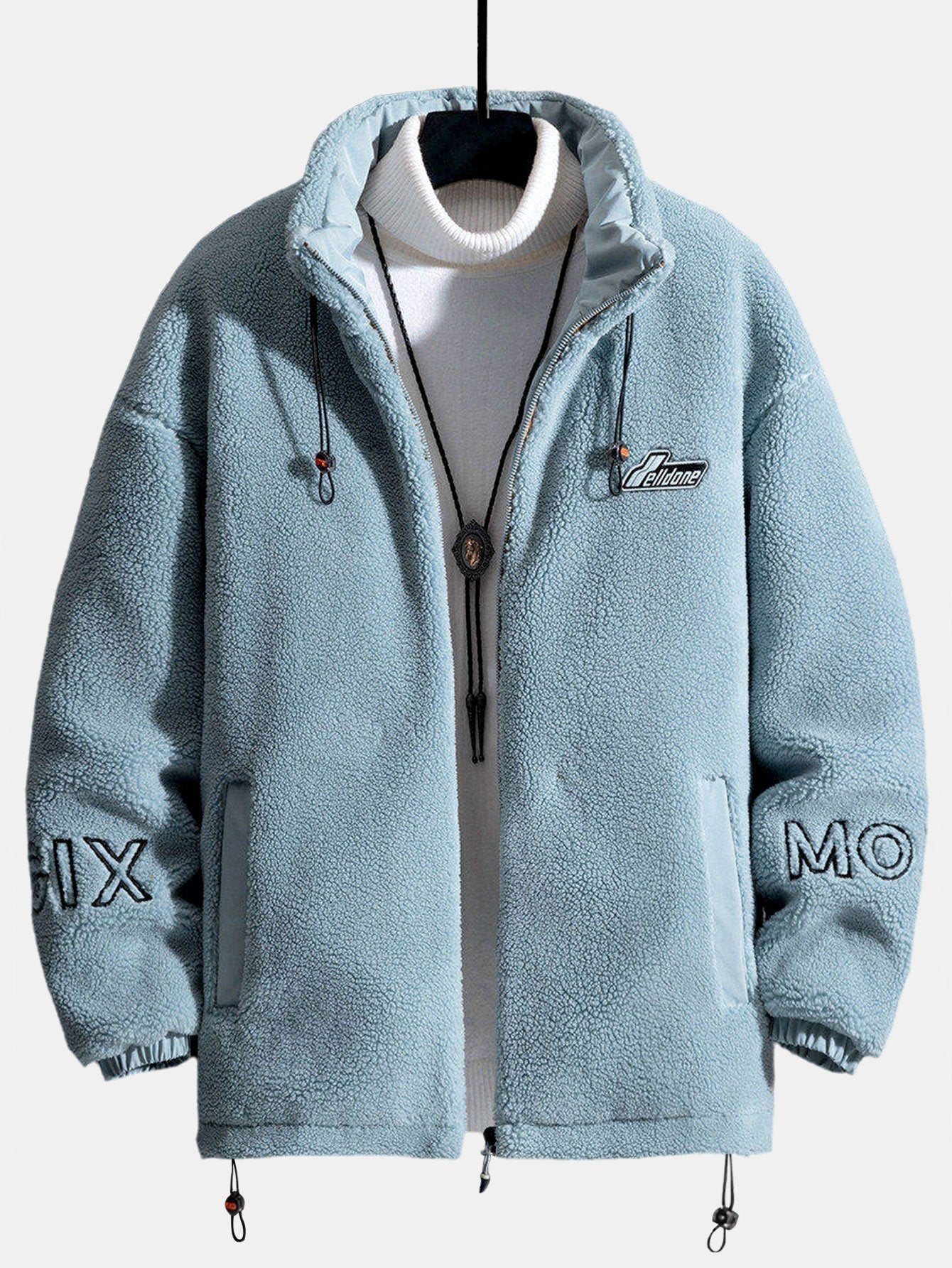 Lorenzo | Quilted Lined Teddy Fleece Zip Up Jacket