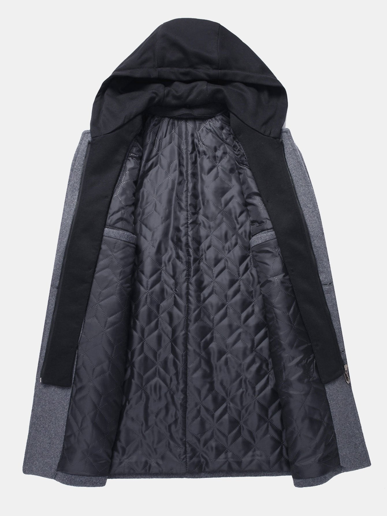 Sterling | Detachable Hooded Woolen Overcoat