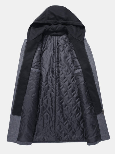 Sterling | Detachable Hooded Woolen Overcoat