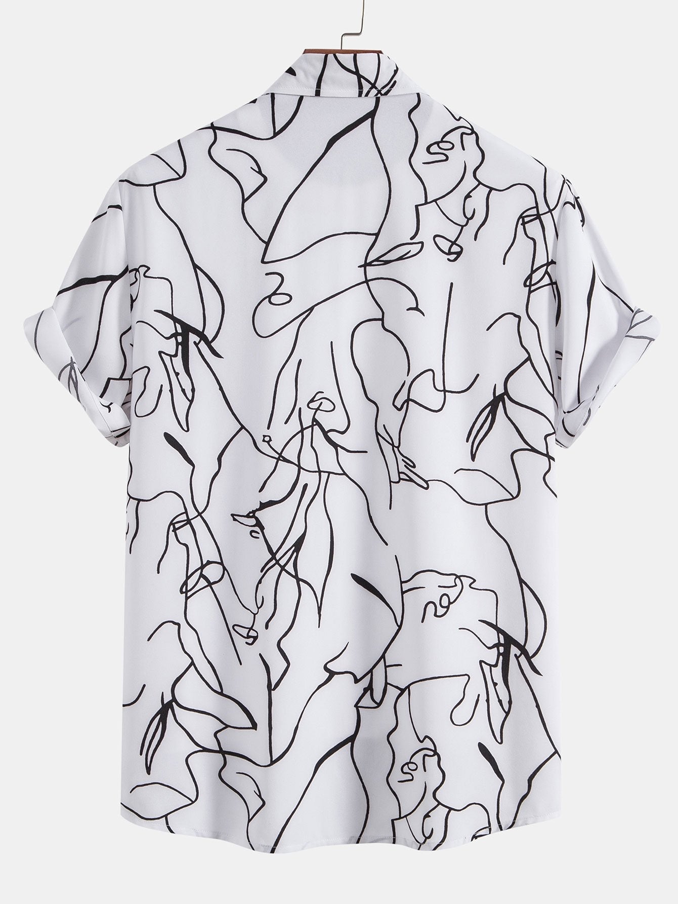 Alejandro® | Abstract Line Print Buttton Up Shirt