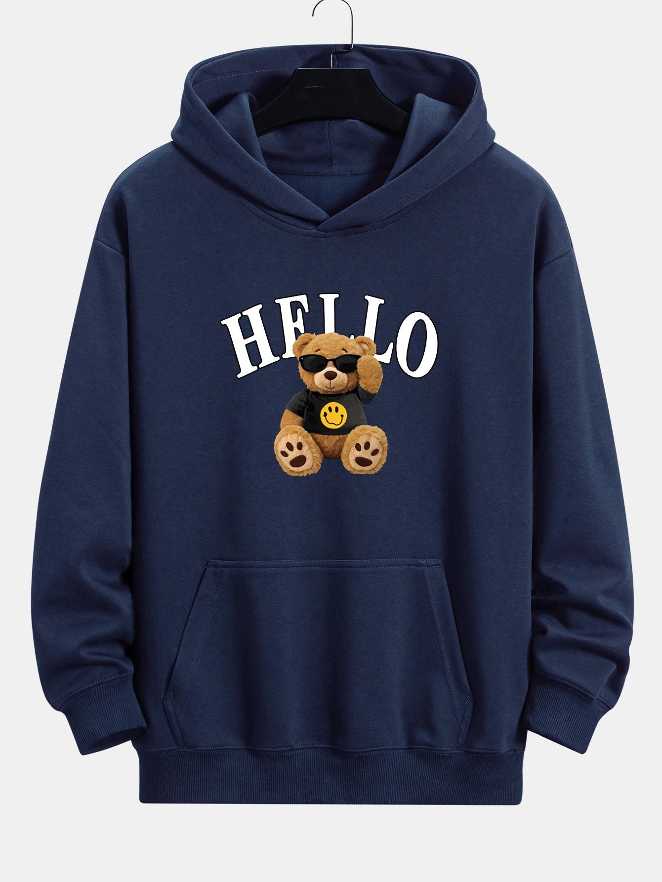 Cruz | Hello Sunglasses Bear Print Relax Fit Hoodie