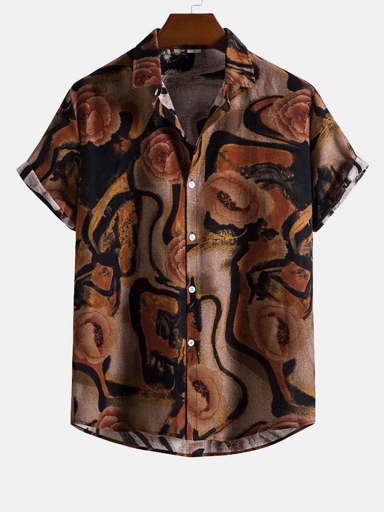Anacletus® | Floral Print Button Up Shirt