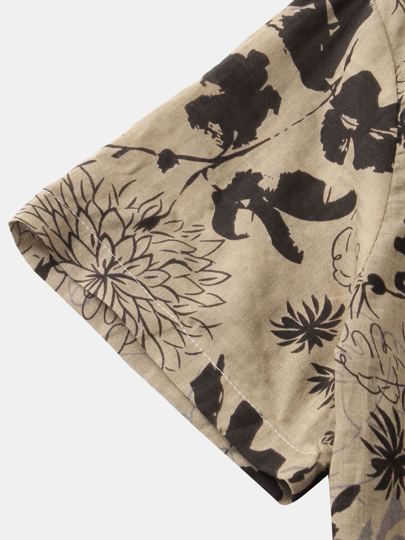 Alfonse® | Ink Floral Print Button Up Shirt