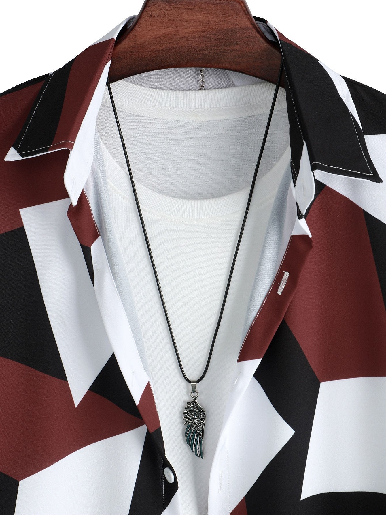 Amner® | Geometry Print Button Up Shirt