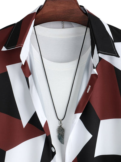 Amner® | Geometry Print Button Up Shirt