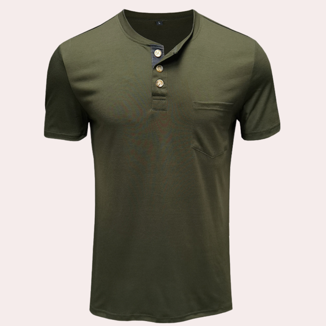 Miles® | Men's Elegant Button-Down T-Shirt
