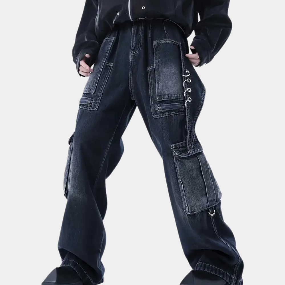 Adam® | Men's Straight Denim Pants with Convenient Pockets