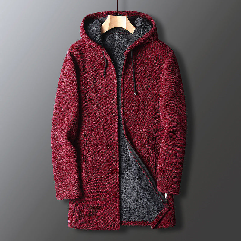 Erasmus® | Classic Men'S Coat With Hood Made Of Fleece