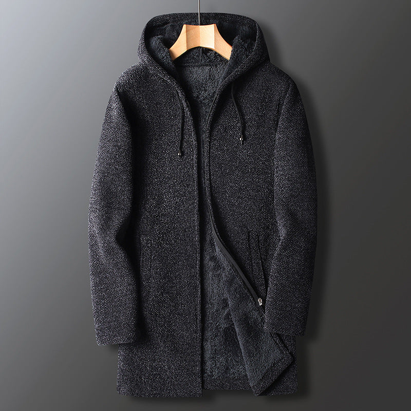 Erasmus® | Classic Men'S Coat With Hood Made Of Fleece