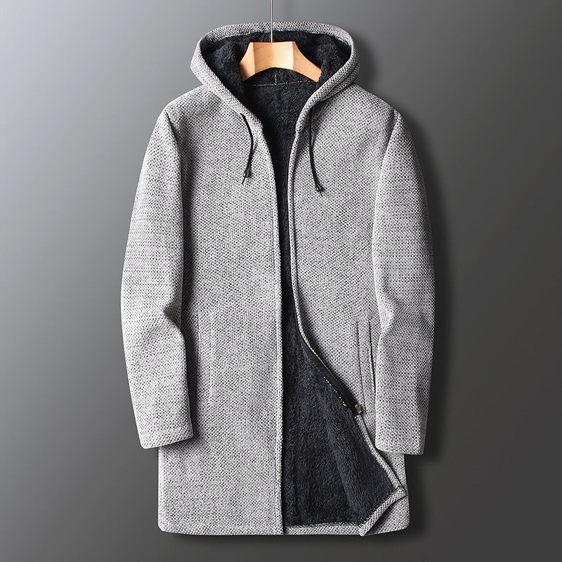 Erasmus® | Classic Men'S Coat With Hood Made Of Fleece