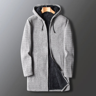 Erasmus® | Classic Men'S Coat With Hood Made Of Fleece