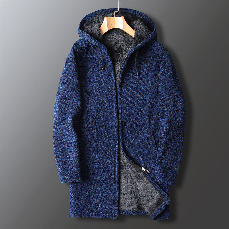 Erasmus® | Classic Men'S Coat With Hood Made Of Fleece