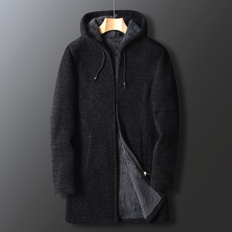 Erasmus® | Classic Men'S Coat With Hood Made Of Fleece