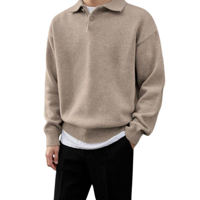 Kairo® | Long Sleeve Wool Polo Shirt For Men