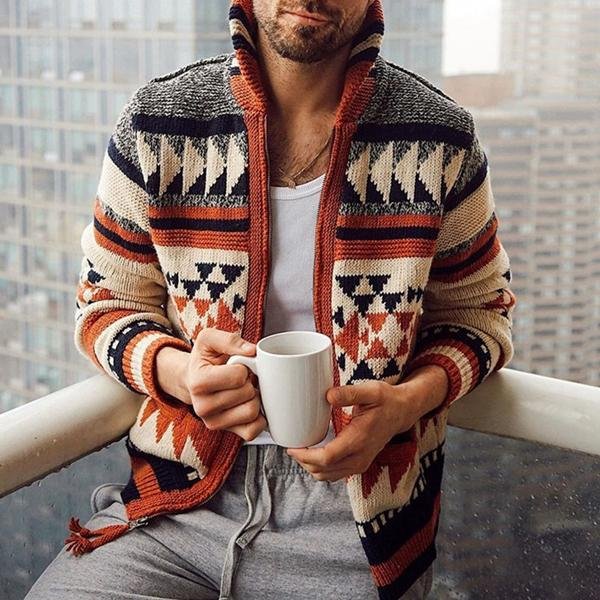 Kublai | Geometric zip-up cardigans