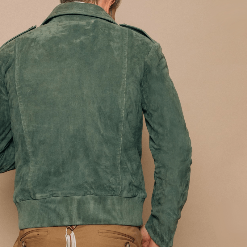 Lael | Retro suede jacket with lapels and breast pocket