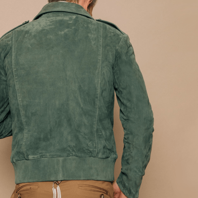 Lael | Retro suede jacket with lapels and breast pocket