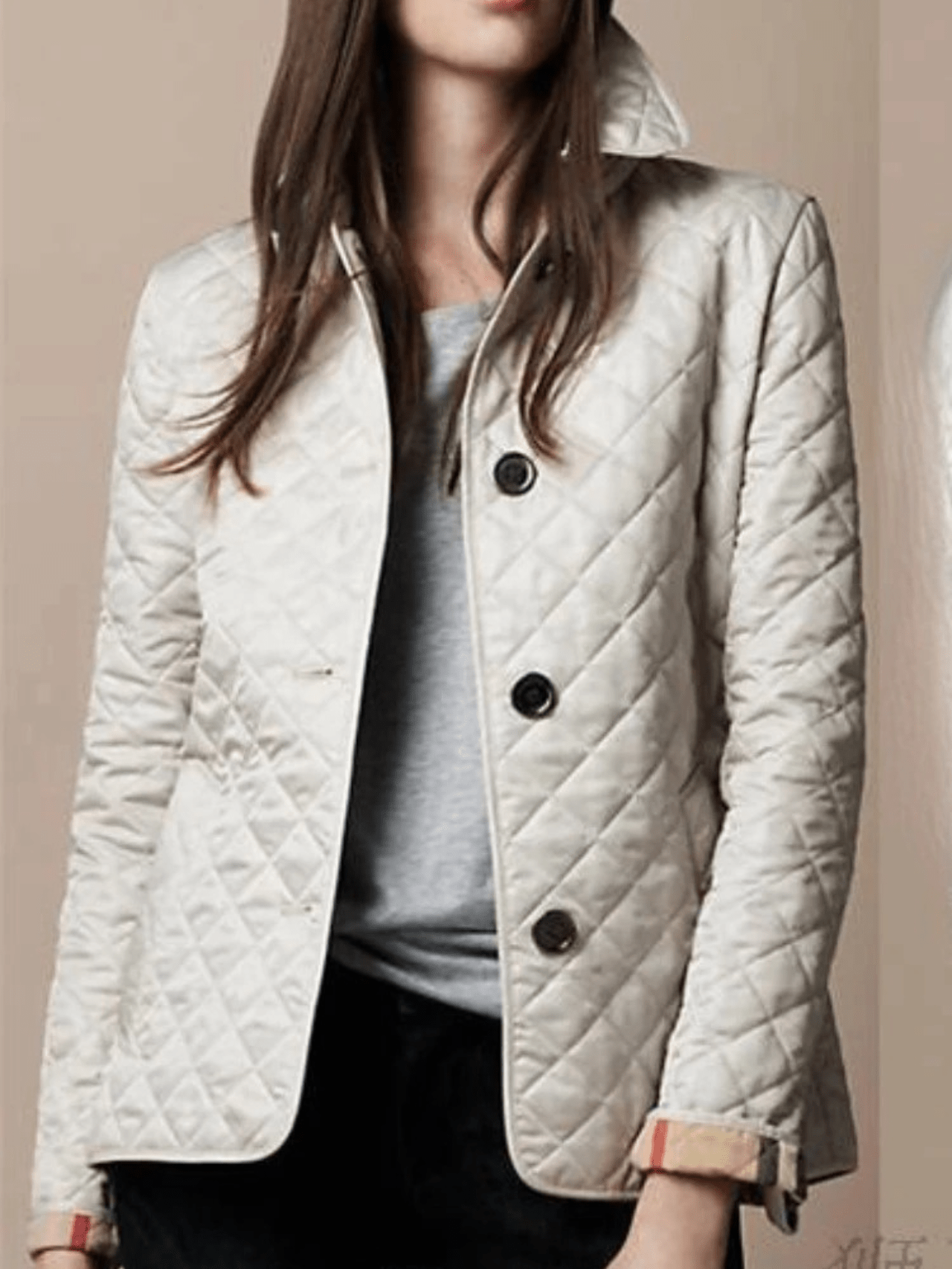 Manel | Quilted jacket with turned-up collar