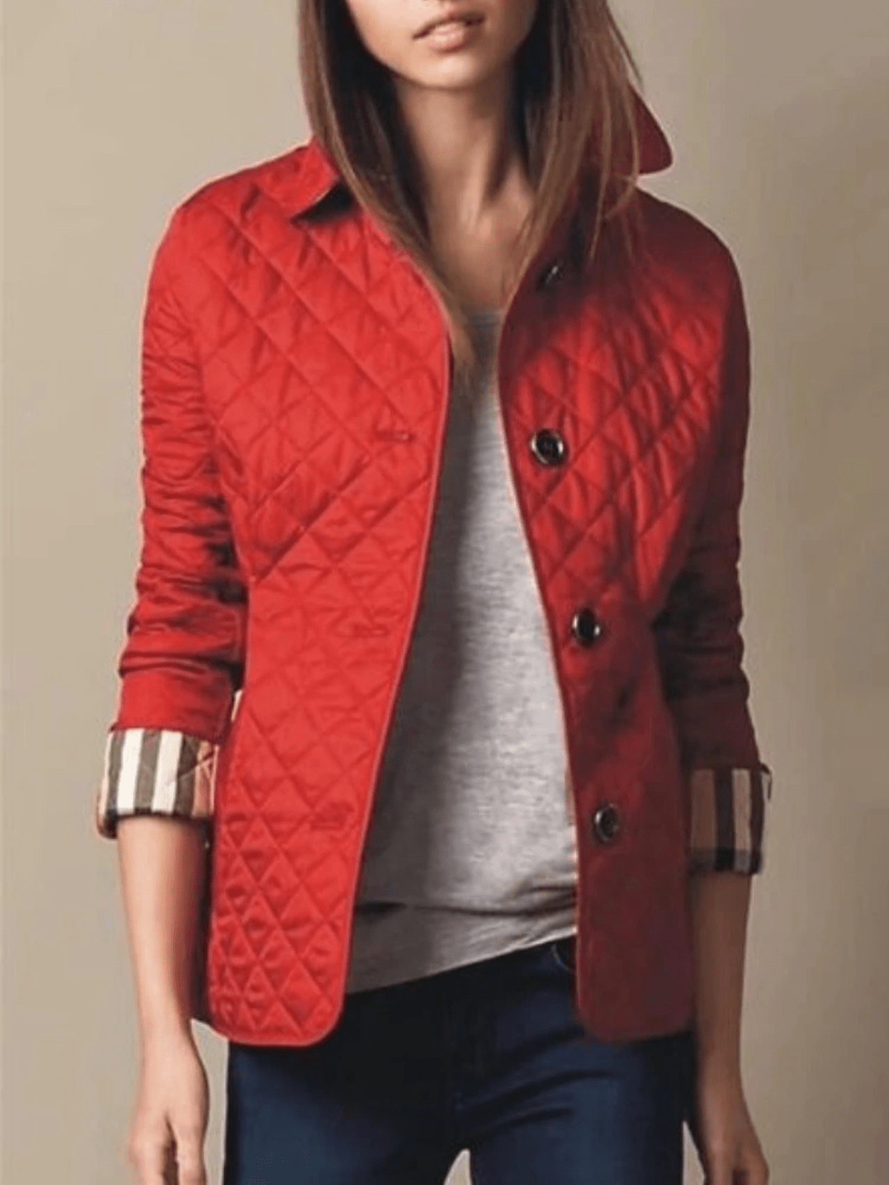 Manel | Quilted jacket with turned-up collar