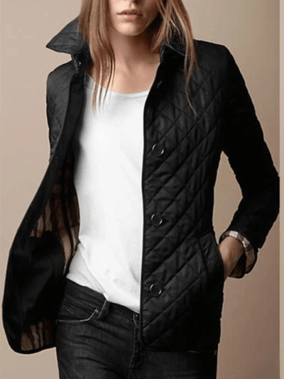Manel | Quilted jacket with turned-up collar