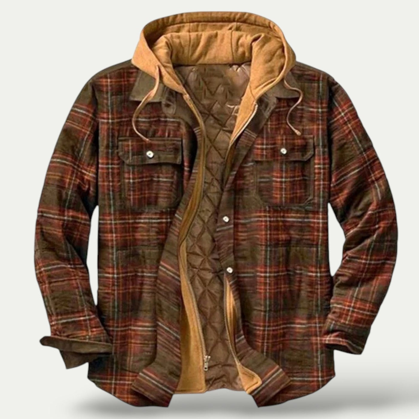 Rufo | Warm fleece jacket in a checked pattern