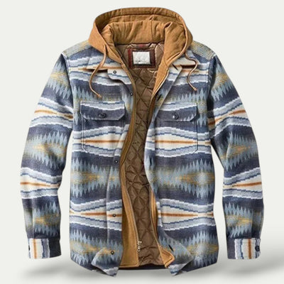 Rufo | Warm fleece jacket in a checked pattern