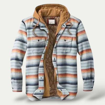 Rufo | Warm fleece jacket in a checked pattern