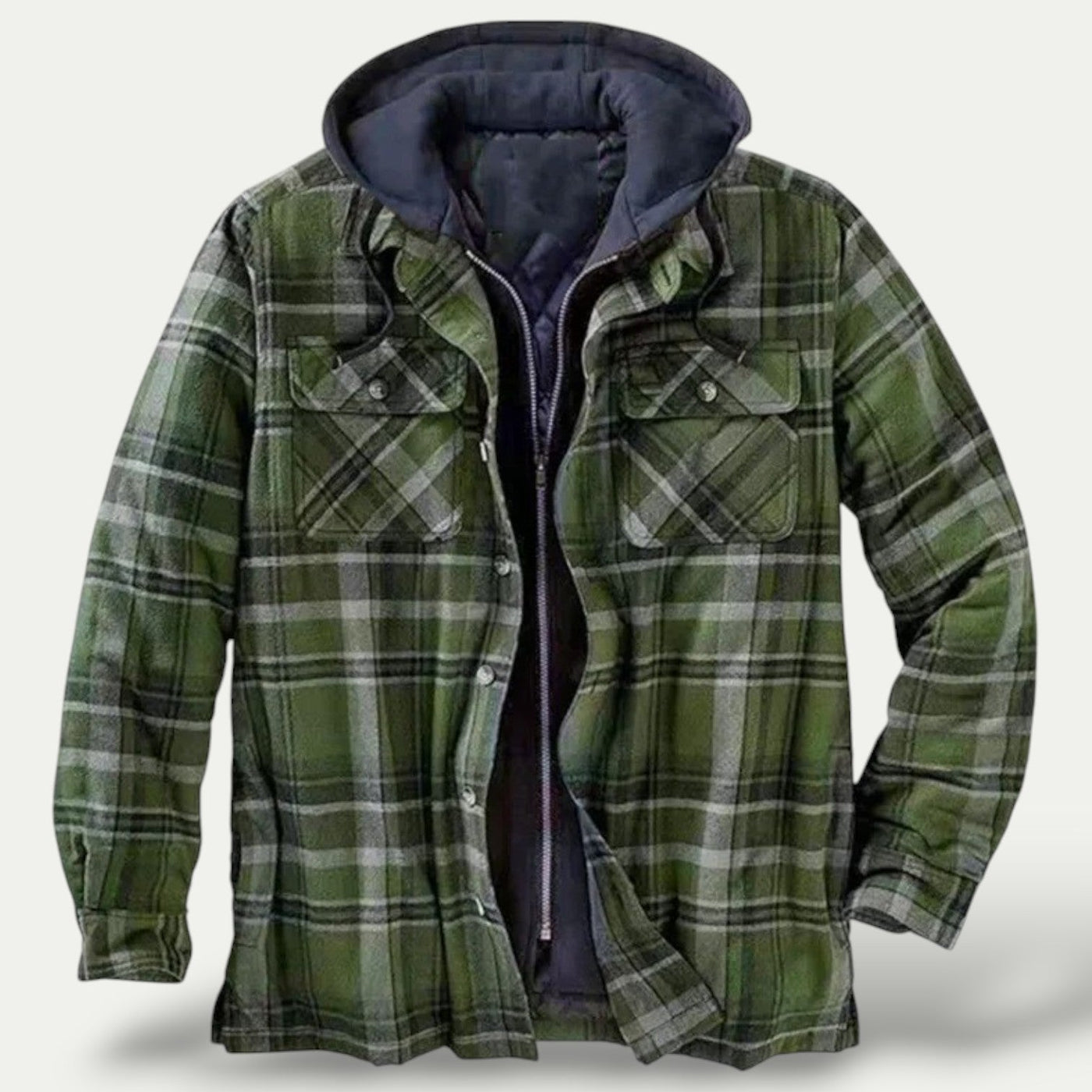 Rufo | Warm fleece jacket in a checked pattern