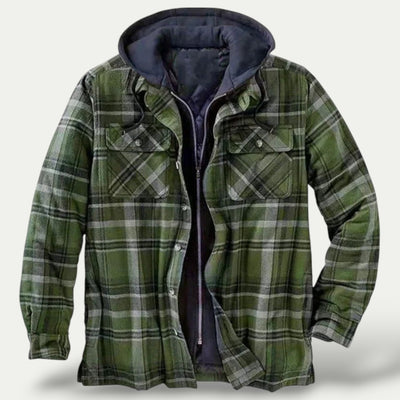 Rufo | Warm fleece jacket in a checked pattern
