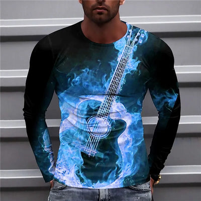 Teófilo® | Blue Guitar Sweatshirts For Men