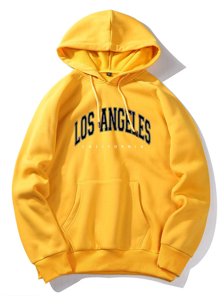 Linc | Los Angeles Letter Print Hoodies