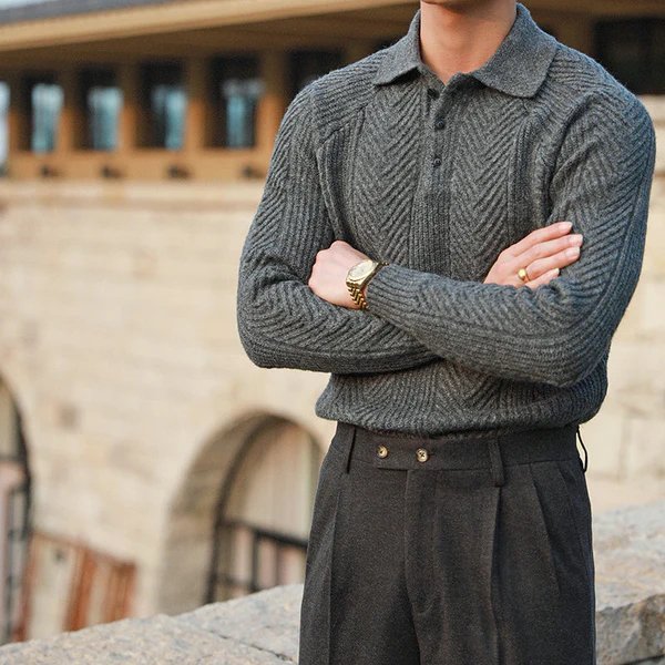 Arlo® | Knitted Polo Sweater For Men